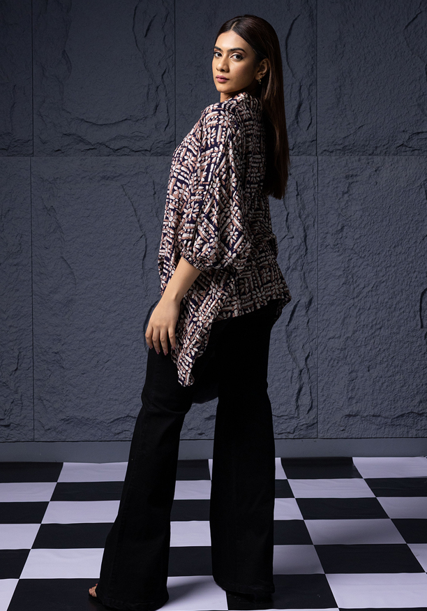 JASMINE NAVY BLUE BLOUSE